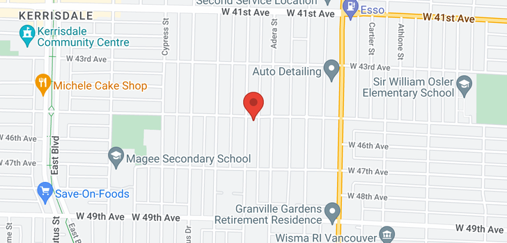 map of 6112 MARGUERITE STREET